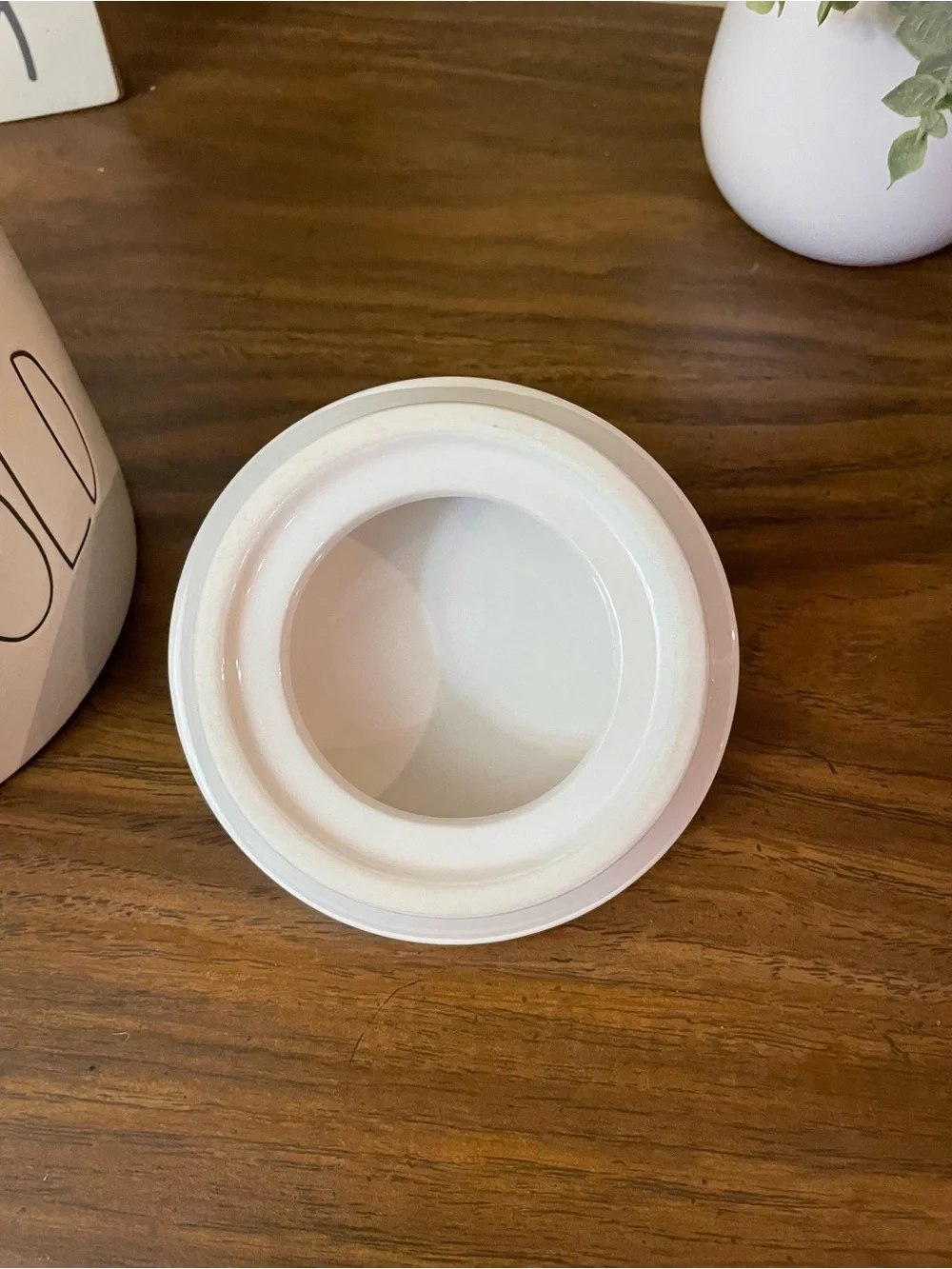 Rae Dunn White Ceramic Canister with Black 'HOLD' Lettering